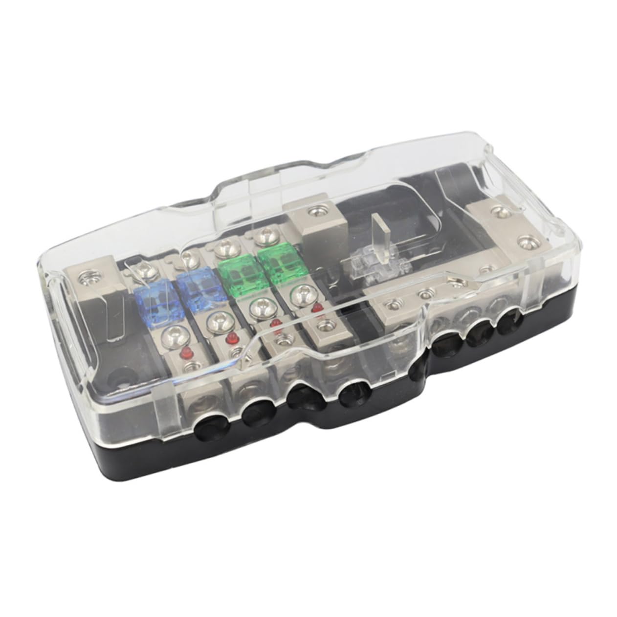 VALICLUD 1 set Blocco Fusibili Multifunzionale con LED Vie Scatola Trasparente per Auto e Imbarcazioni Sicurezza e Facile Controllo Fusibili Include Riserva