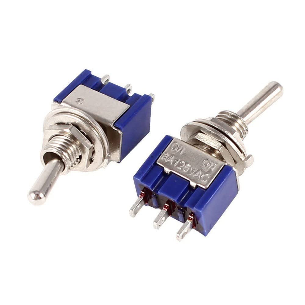 Interrupteur bleu SPDT 3 broches on-on VE519 pour résoudre les faux contacts de circuits