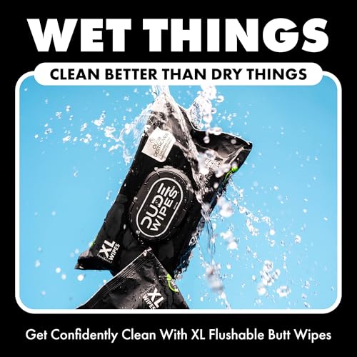 Image of DUDE Wipes Odor Destroyer Flushable Wipes - Extra-Large Adult Wet-Wipes - Deodorizing, Lightly Scented, Controls Odor for up to 24 Hours - Septic and Sewer Safe, 48 Count (Pack of 12)