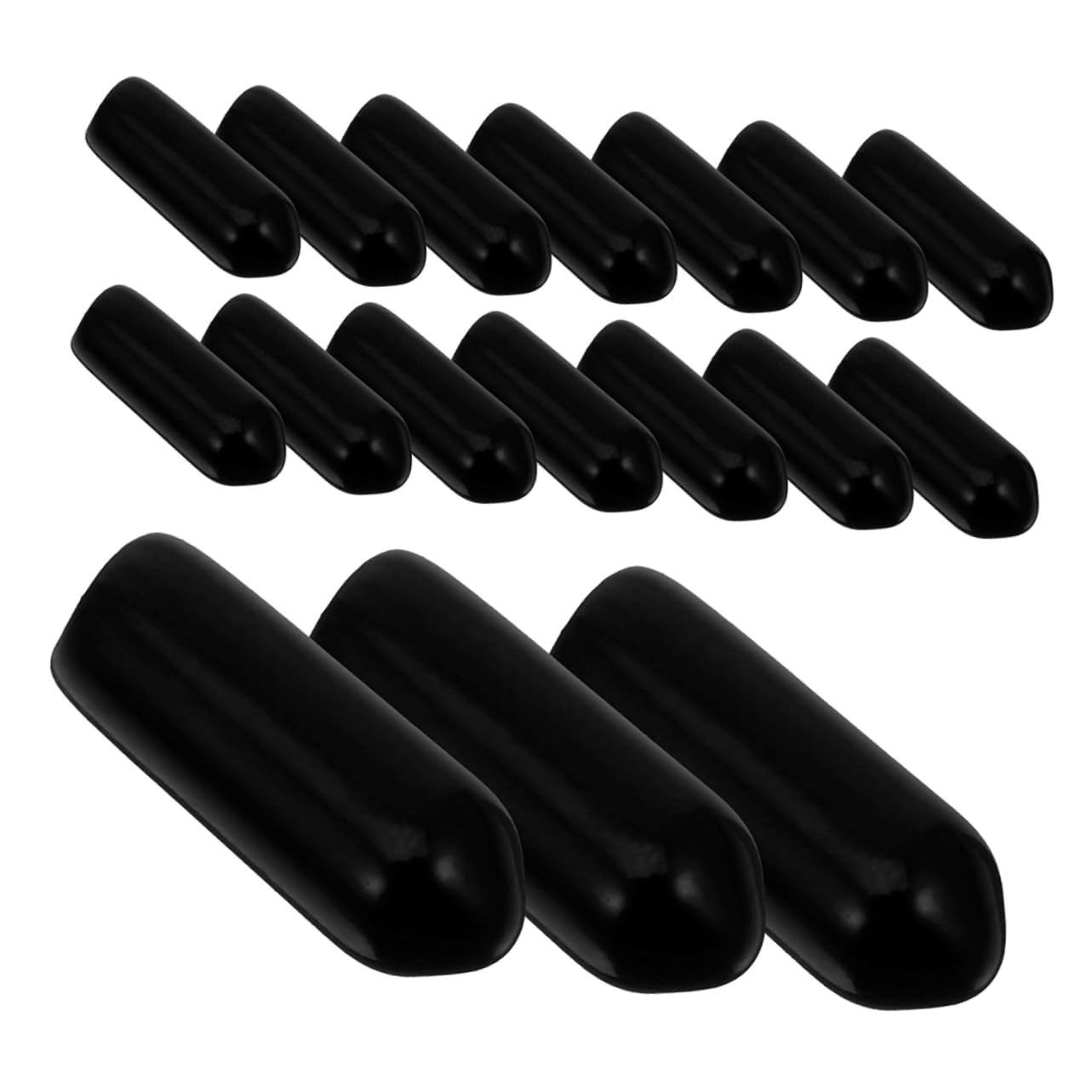 OUNONA 200 Pcs Rubber Caps for Pegboard Hooks End Caps Assortment Thread Safety Cover Flexible Screw Caps for Hose End Cap Protection