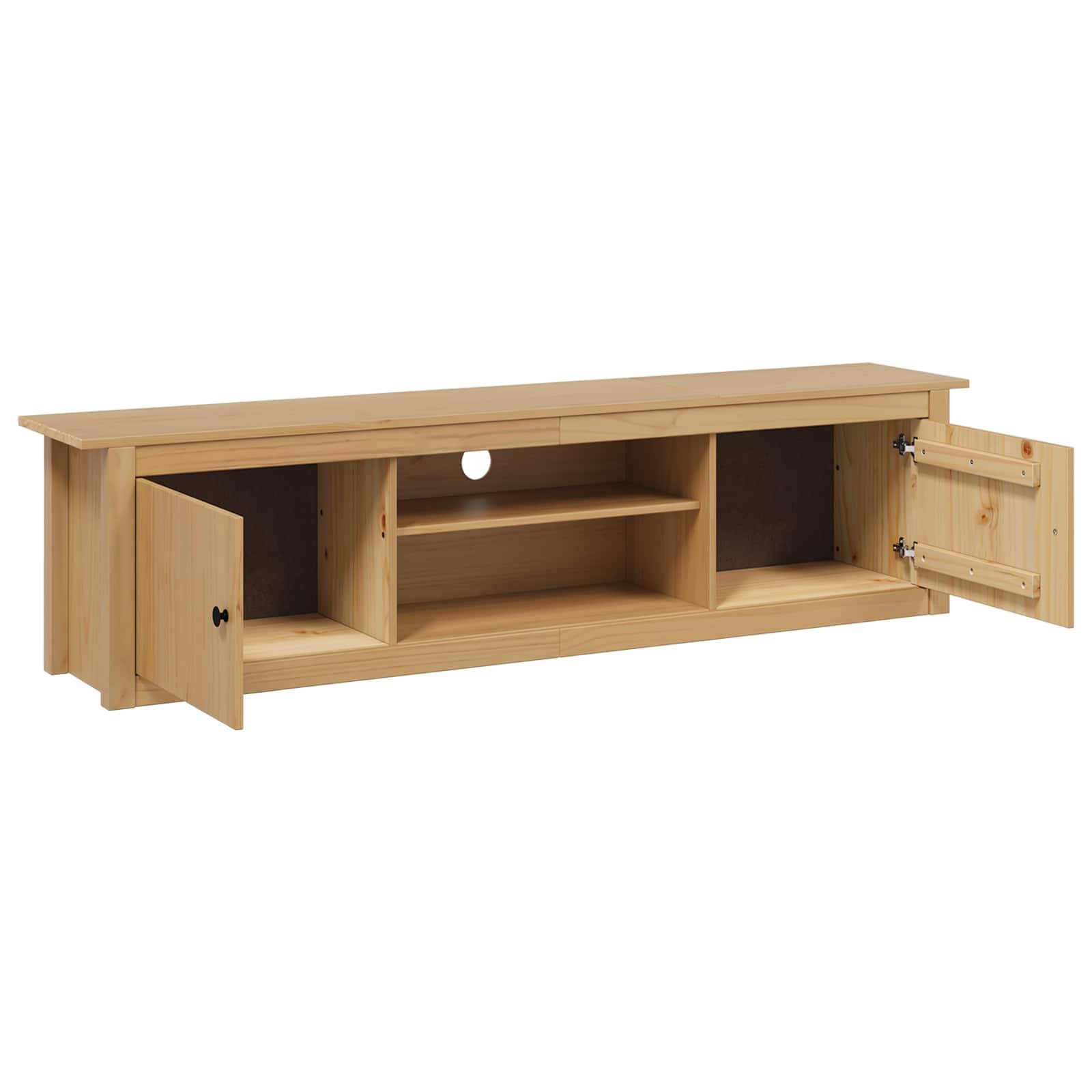 Szafka pod telewizor ścienna z litego drewna sosnowego 158 x 40 x