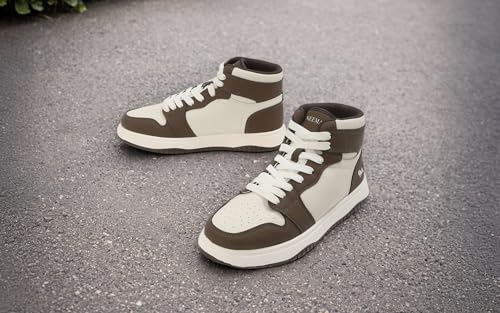 Image of Neeman's The Character High-Tops Sneakers for Men | Crafted with a PU Faux Leather Upper, Comfortable & Flexible PVC Sole Lightweight Traction and Durability