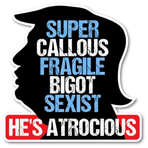 Crafted-Brand Kamala Harris 2024 Super Callous Fragile Sticker | A Clever Anti Trump 2024 Vinyl Decal for Your Laptop, Car Bumper, or Hydro-Flask (3 X 3 Inch) Cover