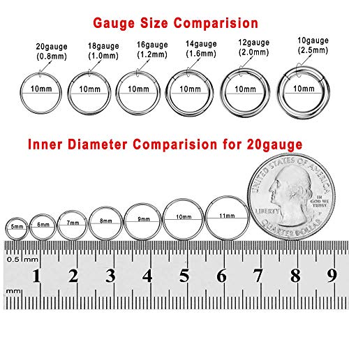 Image of FANSING Men Women 316L Surgical Steel Hinged Nose Rings Hoop for Nostril Septum Cartilage Helix Daith Tragus Rook Conch Lip Ear Lobe Piercings