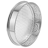 BESTonZON Gartensieb Bodensieb Edelstahl Sandsieb Runder Bodenfilter Aussaat Anbauwerkzeuge 5 Mm Loch Für Gartengärtner 20 cm
