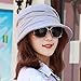 SAIBANGZI Regalo del día de Padre de la Madre día de San Valentín Primavera Verano Mujer Transpirable Tapa de Recipiente Visor Cap Cap Moda Sunscreen Enfriador,(55-58cm Ajustable), Gris Claro