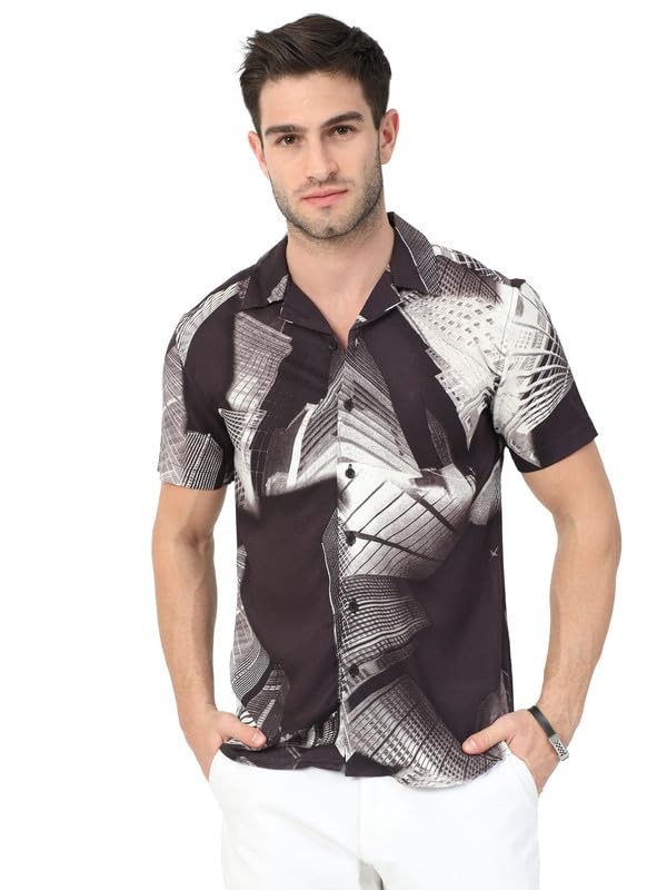 GLORYBOYZ Men’s Half Sleeve Printed Casual Shirt – Breathable Summer Revere Collar Beach Hawaiian Shirt, Regular Fit, Plus Size S-6XL GLORYBOYZ Men’s Half Sleeve Printed Casual Shirt – Breathable Summer Revere Collar Beach Hawaiian Shirt, Regular Fit, Plus Size S-6XL
