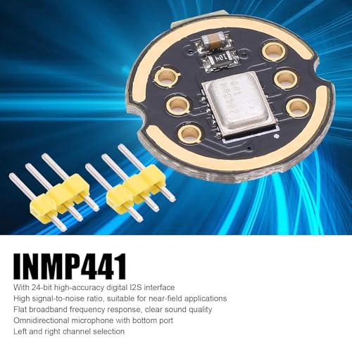 Image of INMP441 MEMS Digital Microphone Module - High-Sensitivity I2S Interface Mic for ESP32, Raspberry Pi, Voice Recognition, and Audio Processing