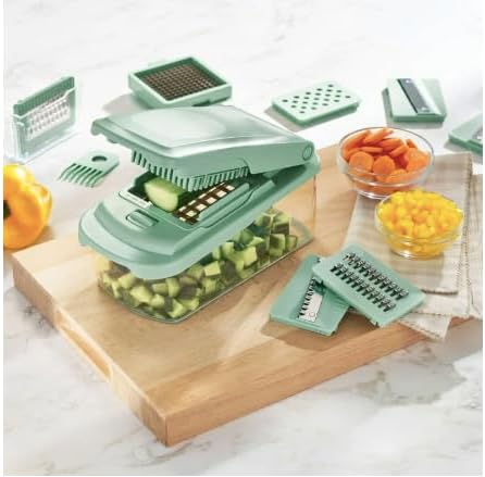 Miniatura 5 de Pioneer Woman Agatha - Cortadora y picadora de alimentos 8 en 1, verde (Agatha Green)