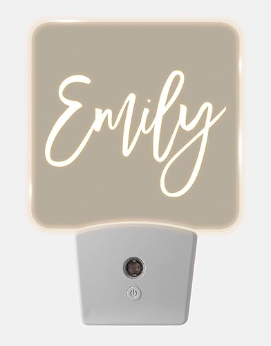 Miniatura 23 de Luces nocturnas personalizadas enchufables a la pared para dormitorio de niños con sensor de encendido/apagado automático, luz nocturna LED blanca