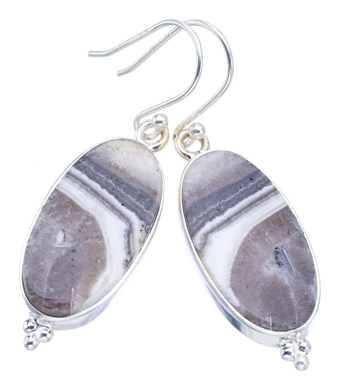 Boucles d'oreilles Calcite Zébrée en argent 925 fait main StarGems