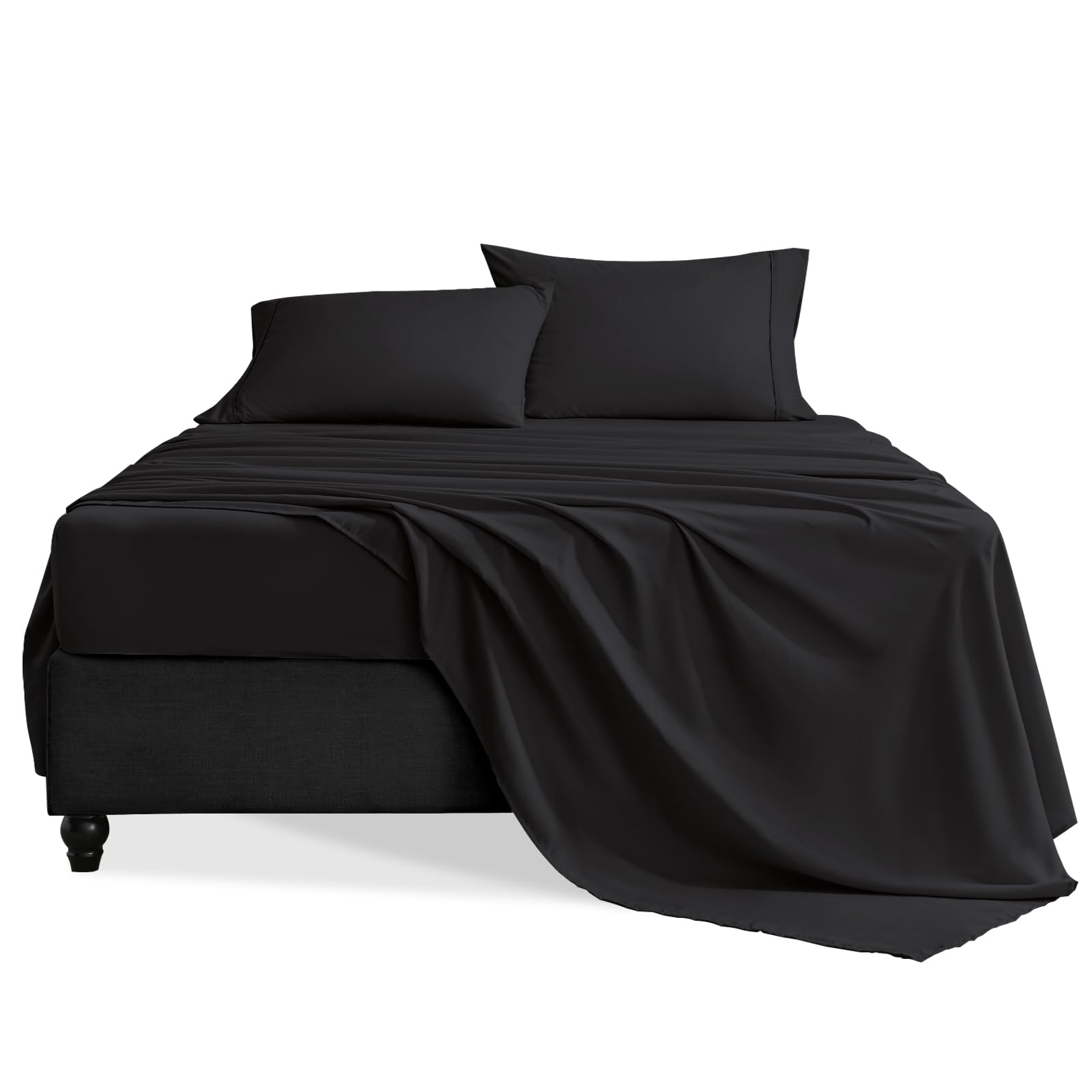 Swiftify Queen Sheet Set, 4 Pieces Hotel Luxury Soft Microfiber Queen Bed Sheets Set, Up to 16" Deep Pockets, Oeko-Tex Sheets with Elastic, Breathable