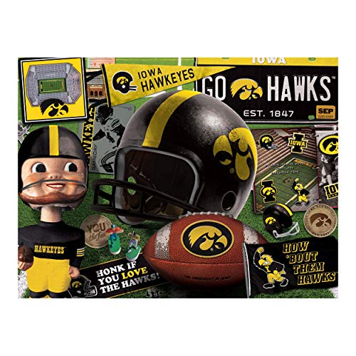 Image of YouTheFan NCAA Iowa Hawkeyes Retro Series Puzzle - 500 Pieces, Large