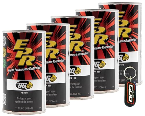 5 Cans of New BG EPR Engine Performance Restoration 109 With MotorGod Key Chain