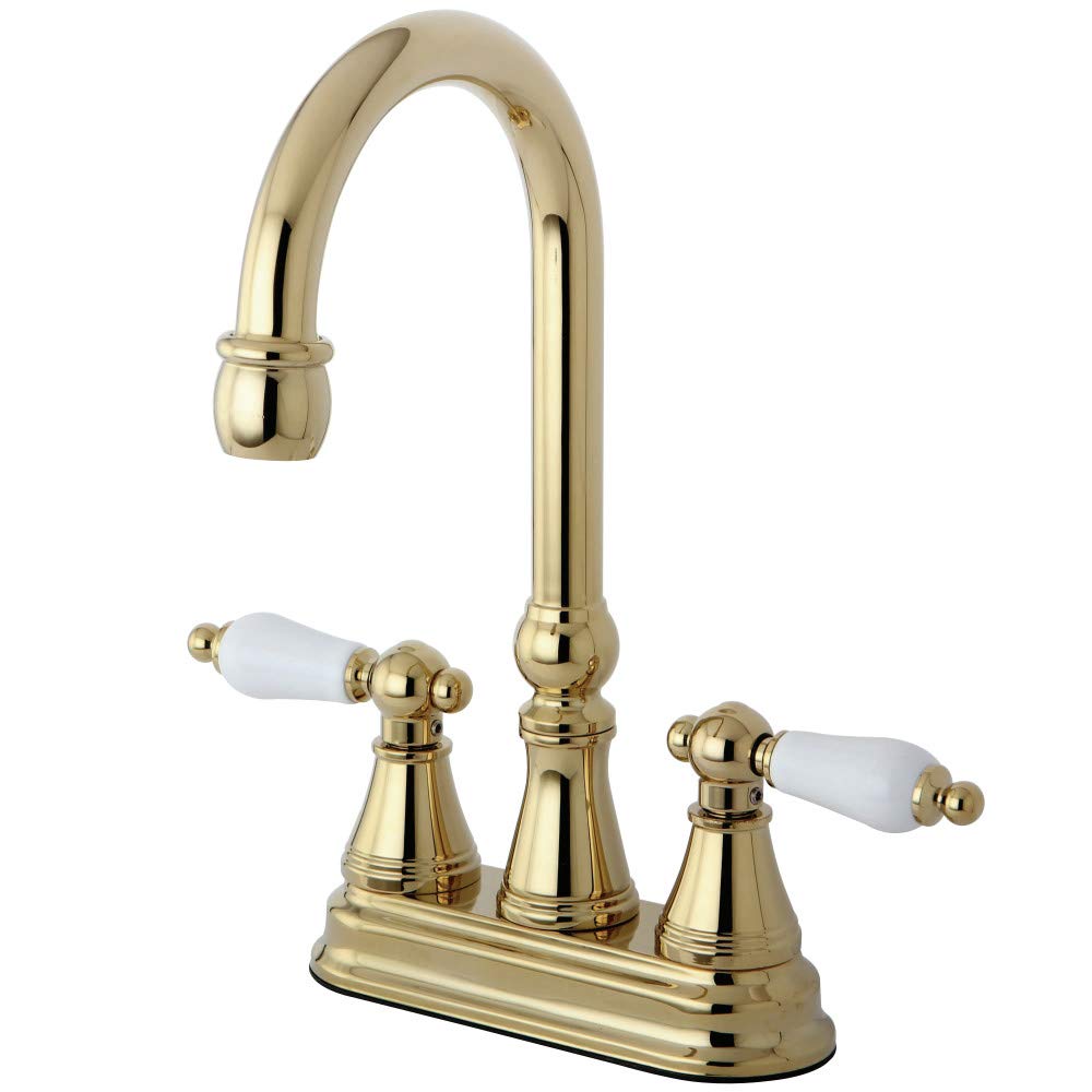 Kingston Brass KS2492PL Rubinetto a Barra, 0 V, Ottone Lucido, 5 inch in Spout Reach