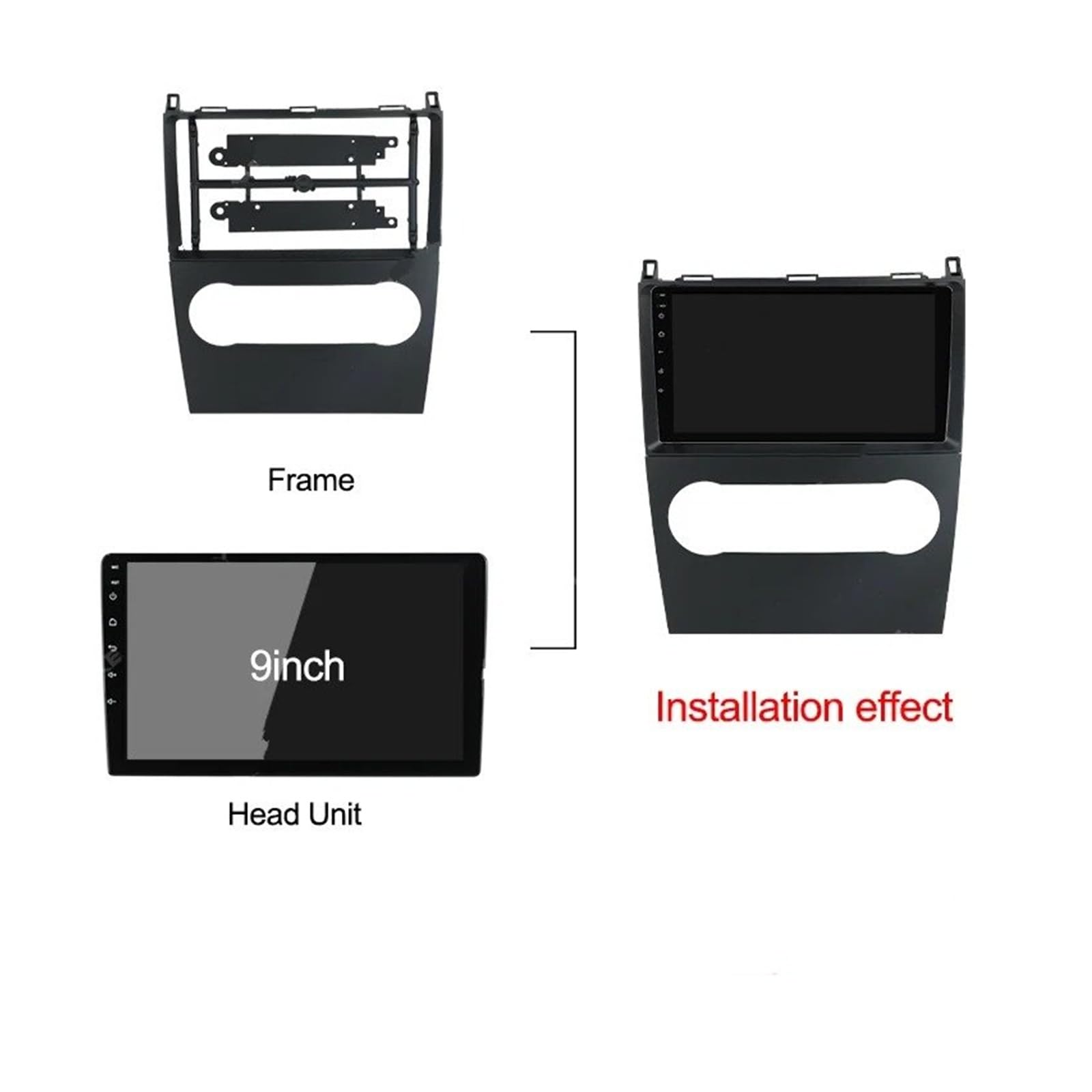 Mascherina Autoradio Cornice Stereo per Benz B200 Classe AB W169 A160 A180 A200 A220 2009-2012 Pannello Cruscotto Cavo Alimentazione Auto Radio Fasce Telaio
