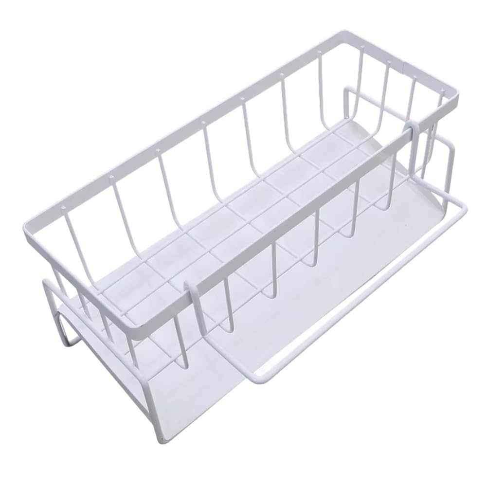 CTRLZS Kitchen Sink Organizer Rack,Kitchen Rack, Household Sink Tableware Drain Storage Rack,Sponge Detergent Storage Rack C