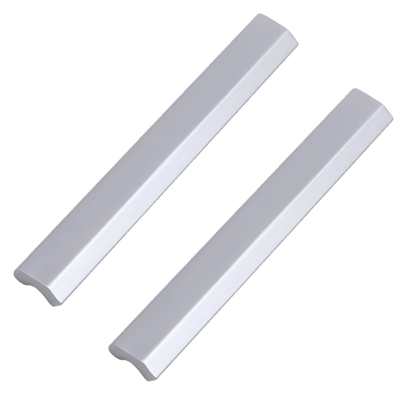 Lqzaxsrdr Onecolor Concealed Drawer Handles, Concealed Cupboard Handles Silver Aluminum Multiple Sizes 2 Pack(Hole Distance 192Mm)