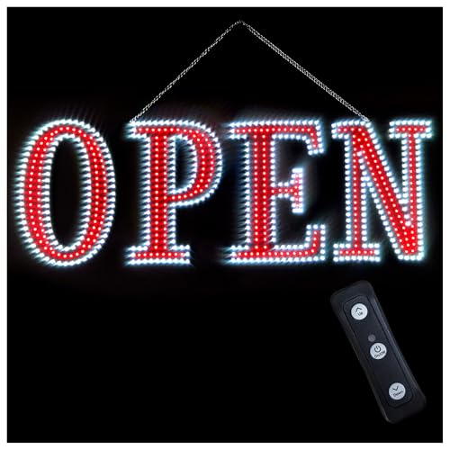 40"x14" Extra Large LED Open Signs for Business with Remote Control, 10 Levels Brightness Adjustable Unique Design Super Bright with Chain, High Visibility for Store Bar Hotel Retail Shop Salon Office by Kiiboler - Image 9