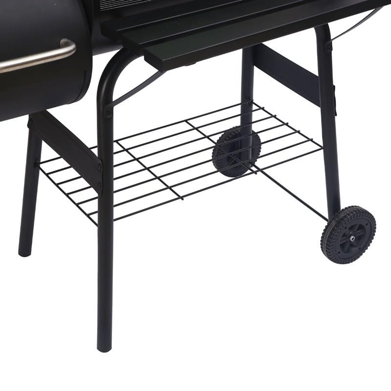 Griglia a carbone con affumicatore offset, barbecue portatile resistente per grandi eventi all'aperto