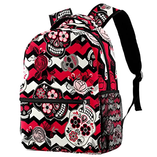 Sac à dos crânes floraux parfait pour le collège et les sorties