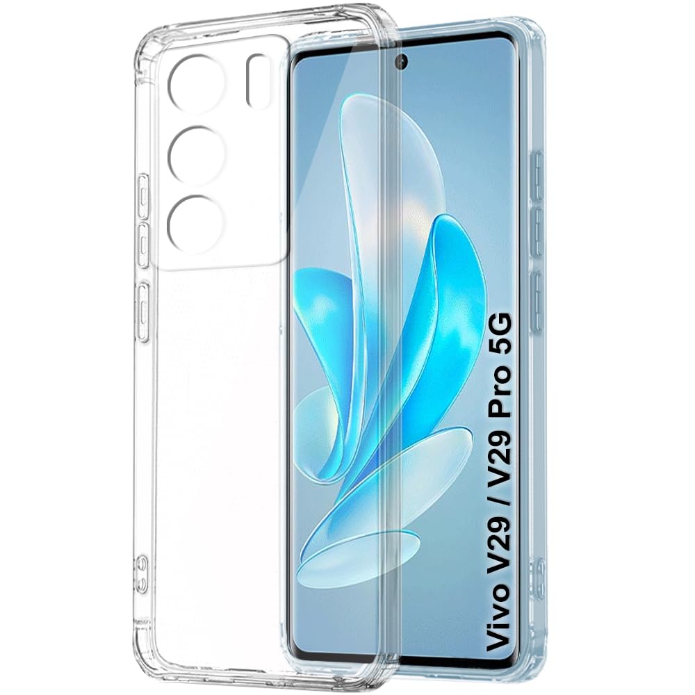 TheGiftKart Back Cover Soft Case for Vivo V29 / V29 Pro 5G | Best Camera Protection | Inbuilt Dust Plugs & Anti-Slip Grip | Ultra Clear Slim Back Cover Case for Vivo V29 / V29 Pro 5G (Transparent) (B0CKC1Y376) Amazon Price History, Amazon Price Tracker