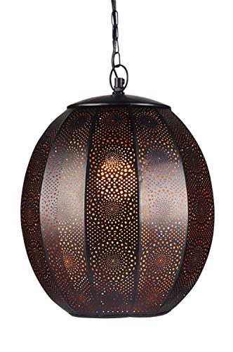 Konoos - Lámpara colgante oriental (35 cm, casquillo E27, diseño marroquí), diseño marroquí, lámpara de techo de Marruecos, lámpara oriental para salón, cocina o colgar sobre la mesa de comedor