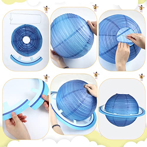 Fontien 8 Pcs Planet Paper Lanterns, 12 Inch Outer Space Party Decorations, Solar System Planets Lantern For Kids Space Theme Party Birthday Room Decorations #TOP4