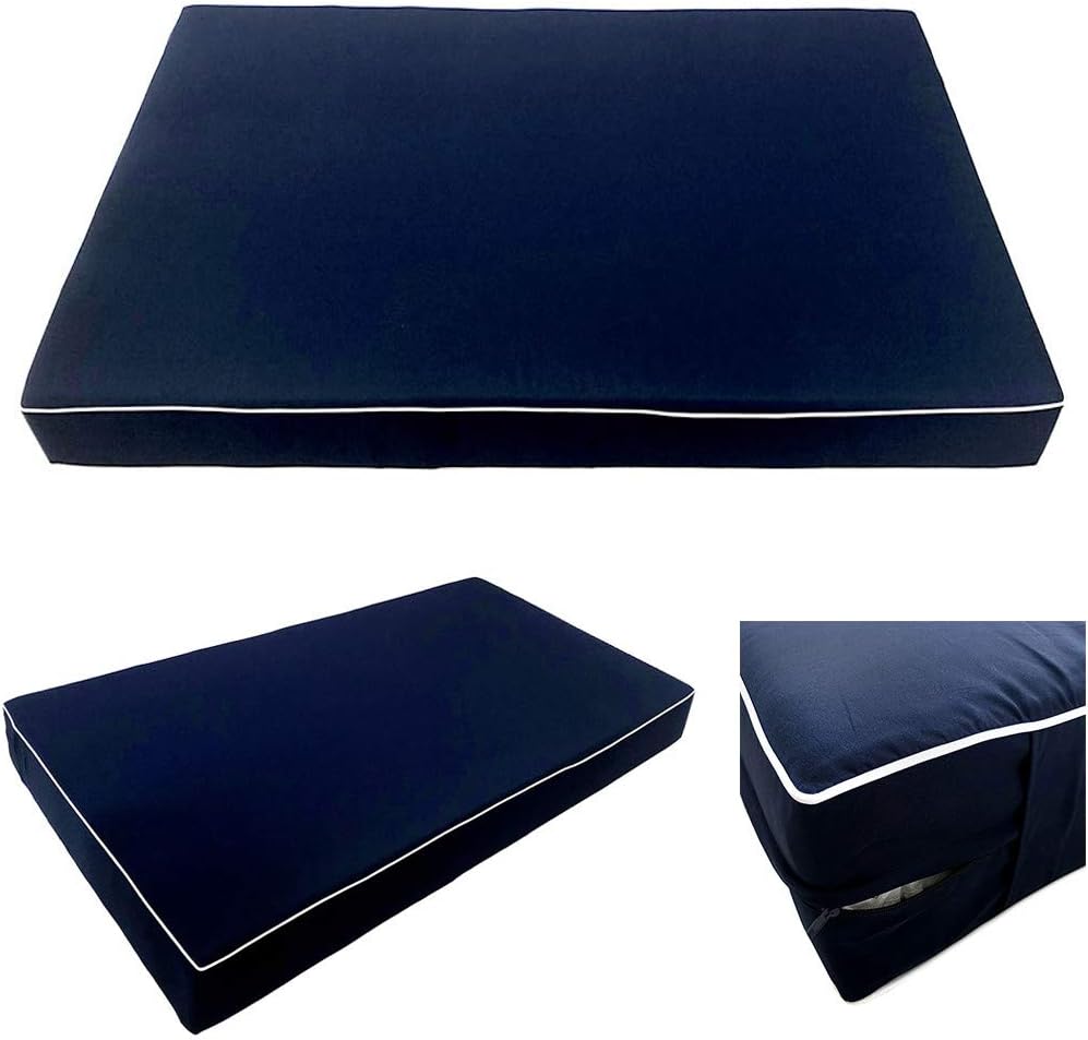 Prolinemax Style1 Twin Size 5PC Contrast Pipe Trim Outdoor Daybed Mattress Cushion Bolster Pillow Complete Set AD101