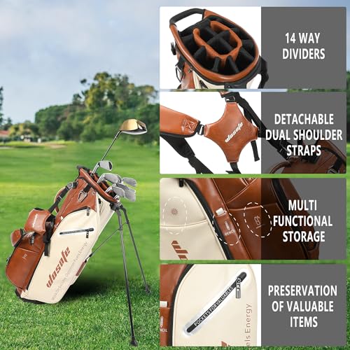 wosofe 14-Way PU Leather Stand Bag