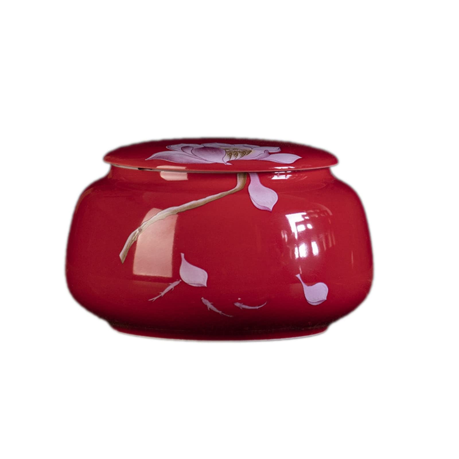 FZYOZZDPASL Ceramic Tea Canister Ceramic Tea Cans Pu'er Jar Portable Storage for Coffee, Spices(Red)