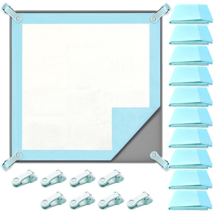 19pcs Puppy Pee Pad Tray Holder Set for Dogs, Non-Slip Silicone Dog Pee Pad Holder for 23.6