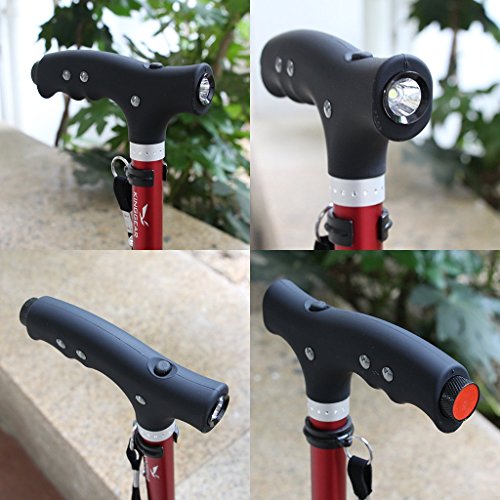 KINGGEAR Travel Adjustable Folding Canes And Walking Sticks For Men And 
