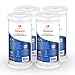 Aquaboon Premium Big Blue Coconut Shell Replacement Water Filter Cartridge | Activated Carbon Block CTO | Universal Whole House 5 Micron 10 x 4.5 inch Cartridge | Compatible with Pentek EP-BB 4-Pack