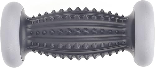 Rodillo de masaje de pies, práctico rodillo de pies para cuello (gris negro)