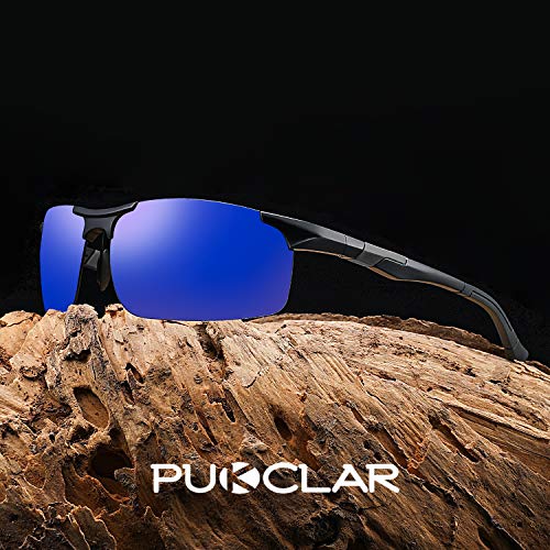 PUKCLAR Mens Driving Sunglasses Polarised Sports Sunglasses Al-Mg Metal Frame Cycling Fishing Golf Goggles - Image 3