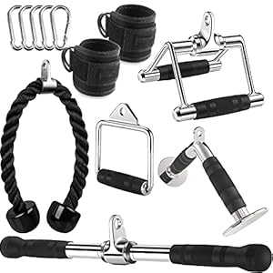 Tricep Press Down Cable Machine Attachment, LAT Pulldown Attachments, Home Gym Accessories, Triceps Pull Down Attachment, Cable Machine Accessories for Home Gym