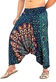 Sarjana Handicrafts Mens Womens Rayon Mandala Pockets Harem Pants Yoga Drop Crotch Trouser