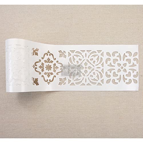 La Mejor Lista de Estarcidos disponible en línea para comprar. 44 Prima Marketing PRIMA638-313 - Rollo de plantillas para estarcir (10,16 cm x 4,57 m), diseño de azulejo de Casa Blanca, color blanco