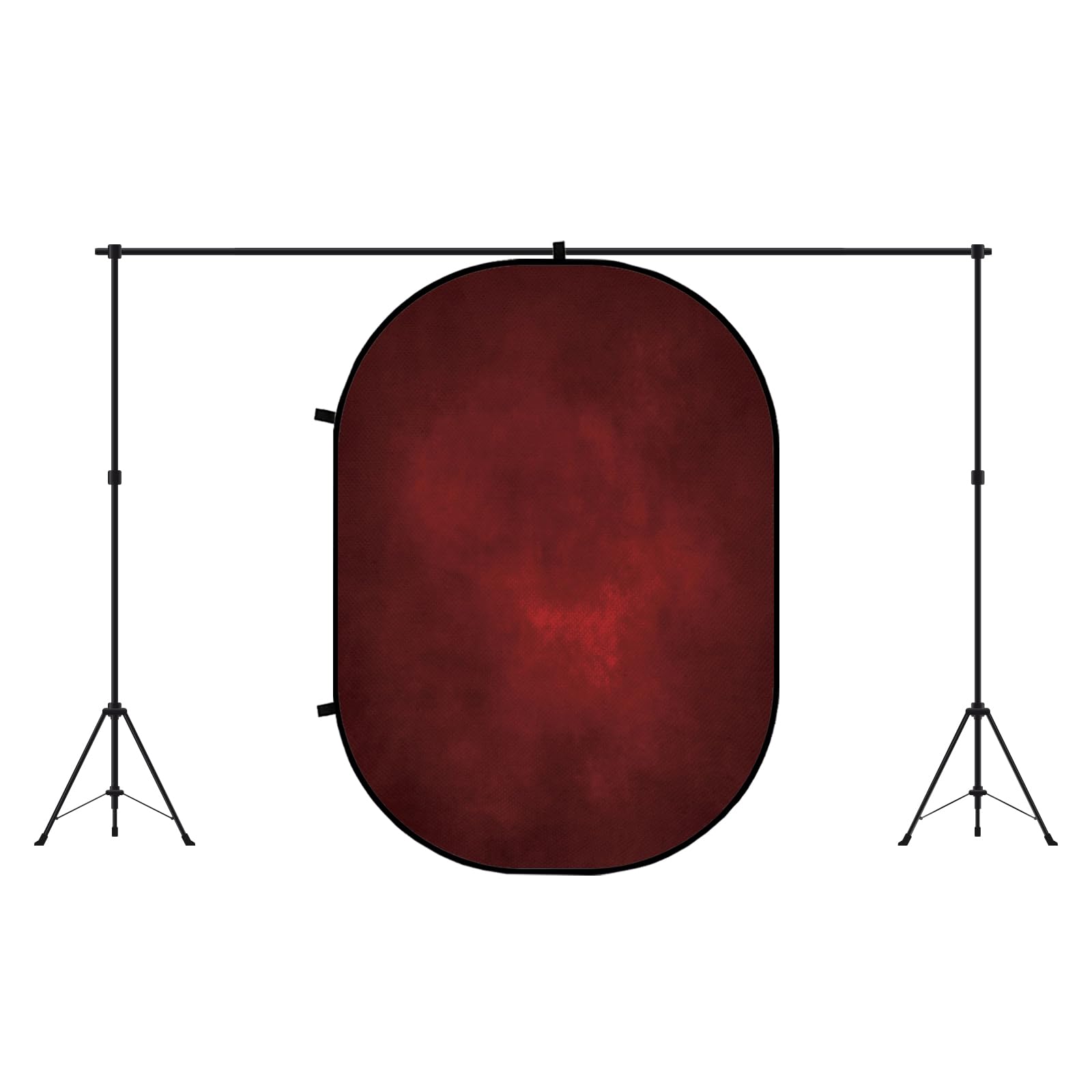 Kate 1,5x2m rosso/nero fondale pieghevole pop up Backdrop pieghevole per la riunione online Ritratto Fotografia Studio Photo Props