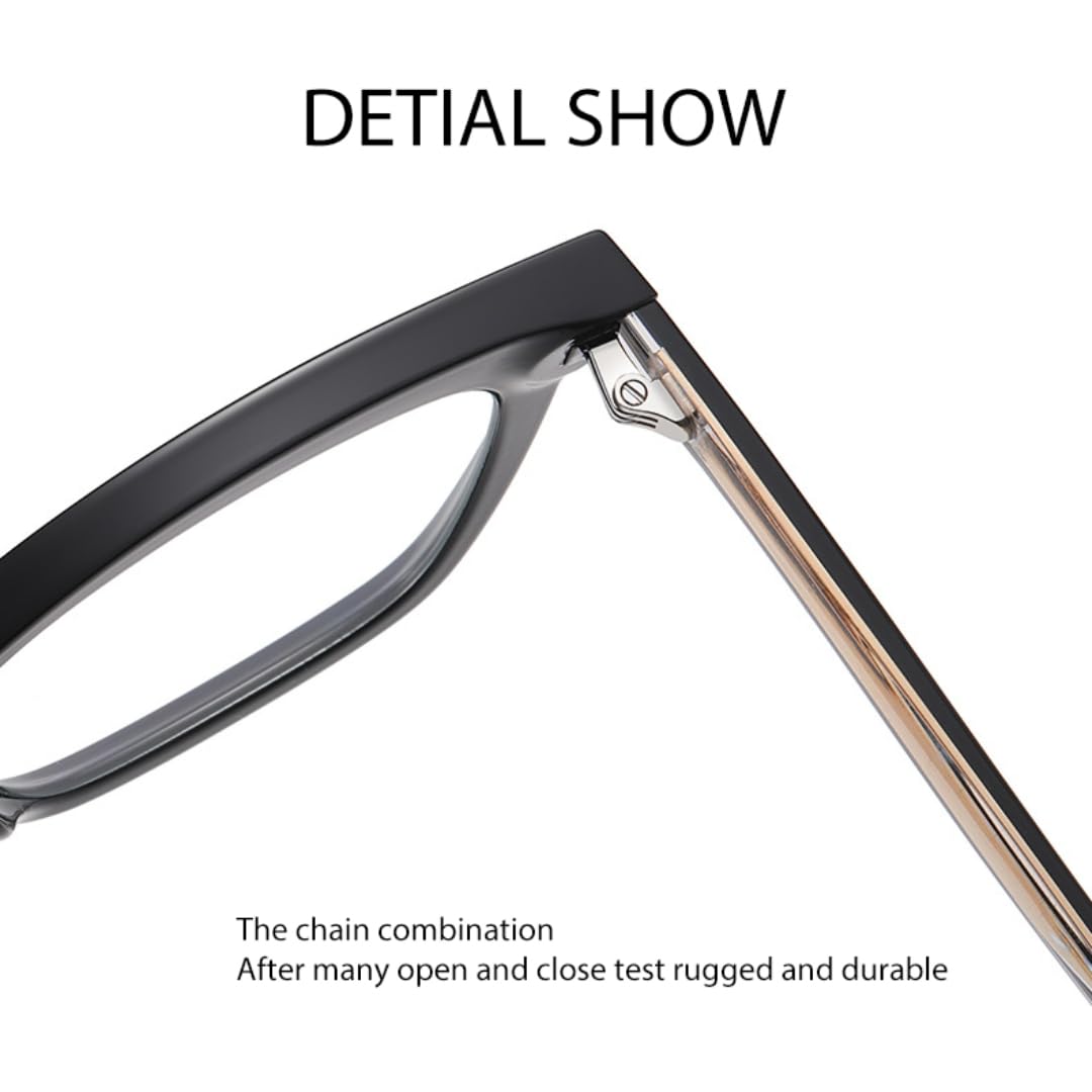 Damskie modne okulary typu cat eye z pełną oprawką