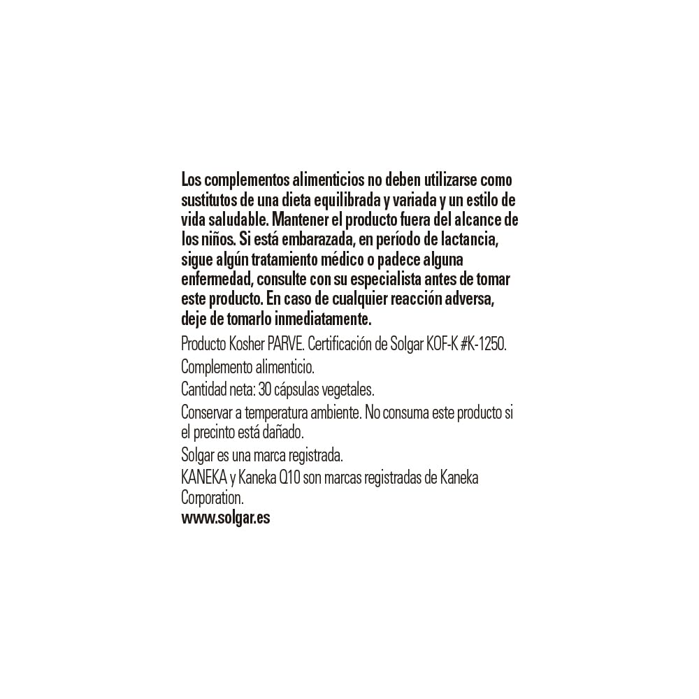 Coenzima CoQ10 200mg (vegan) 30 cápsulas vegetales (200mg)