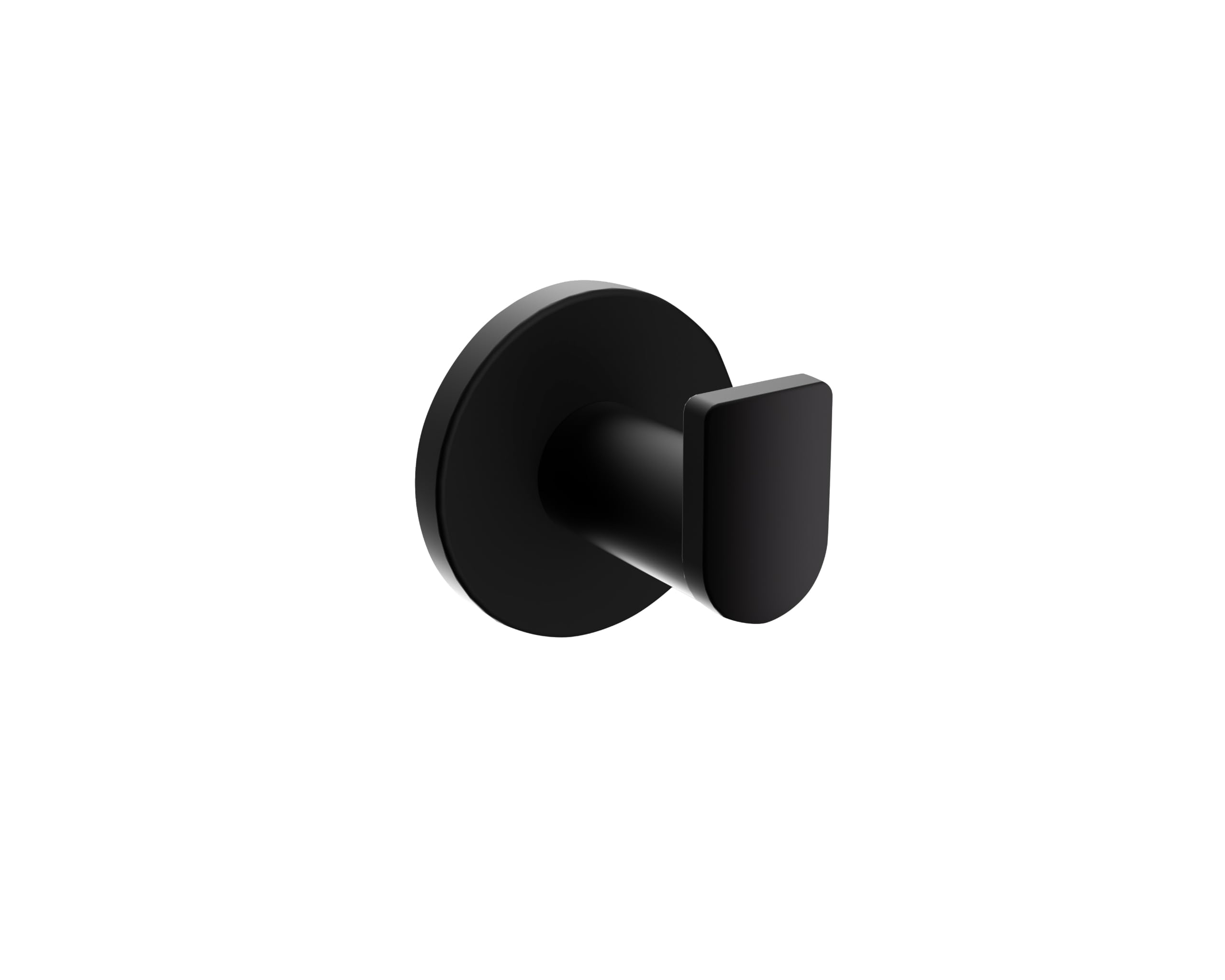IMEX - Percha Baño Adhesiva sin Taladro Negra | Colgador de Toallas para la Ducha | Accesorio de Cuarto de Baño Resistente a Humedad y Corrosión | Doble Sistema de Fijación (Atornillado o Pegado)