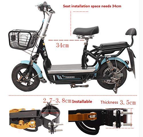 Selle de vélo électrique, siège de vélo électrique pour Enfant siège de vélo pour Enfant à Montage Avant avec poignée Pliable