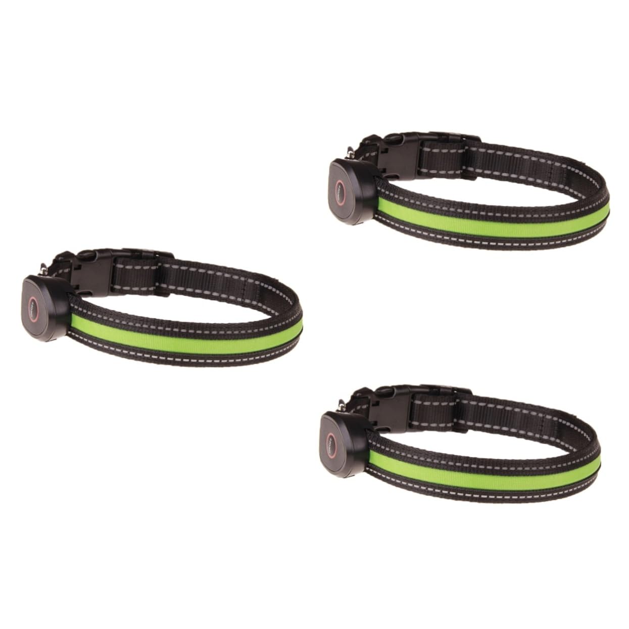 minkissy Lot de 3 Colliers Lumineux en Nylon pour Chien LED Rechargeable avec Corde USB