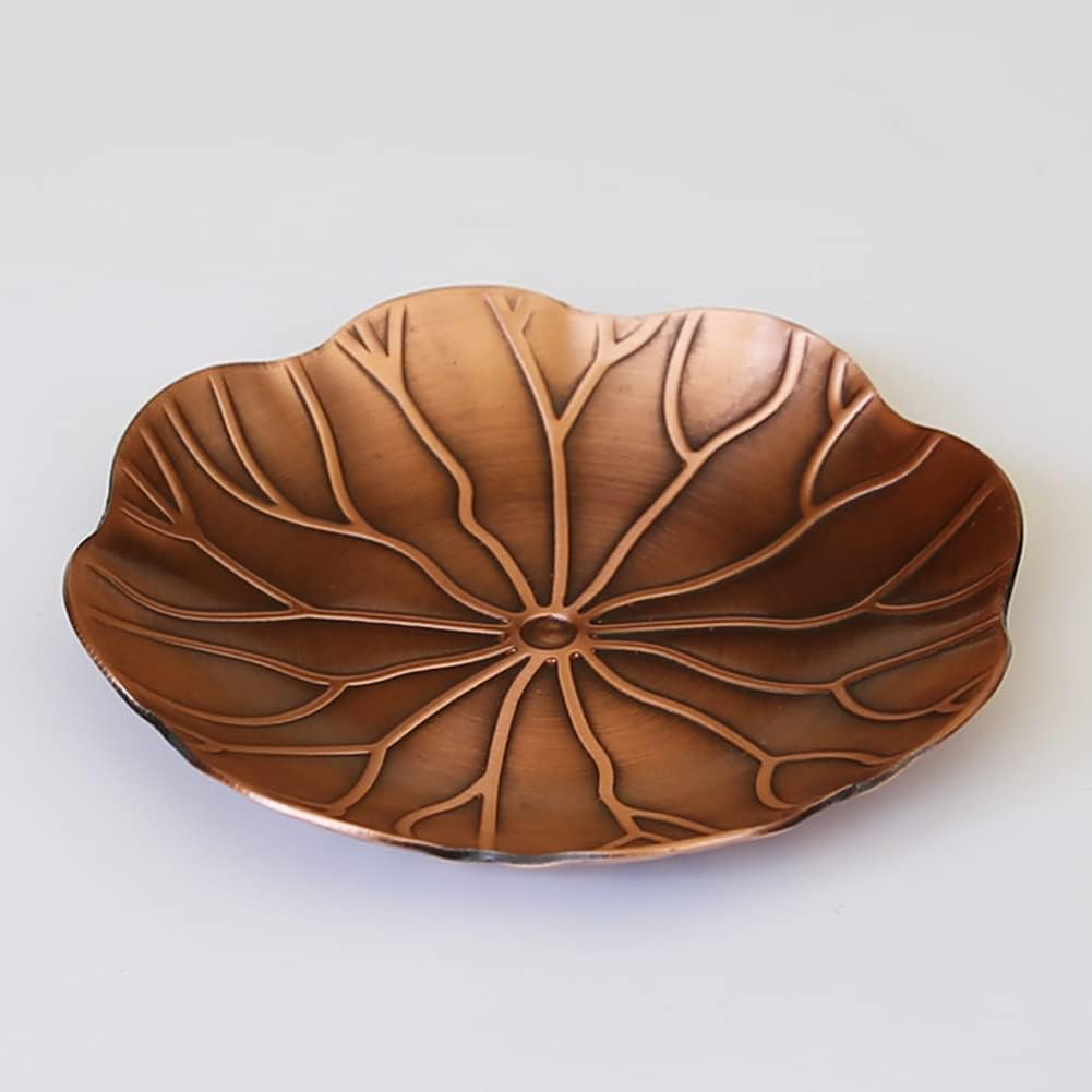 Pure Copper Tea Coaster Copper Cup Holder Insulation Pad Kung Fu Tea Set Accessories Tea Cup Holder (Retro Color)