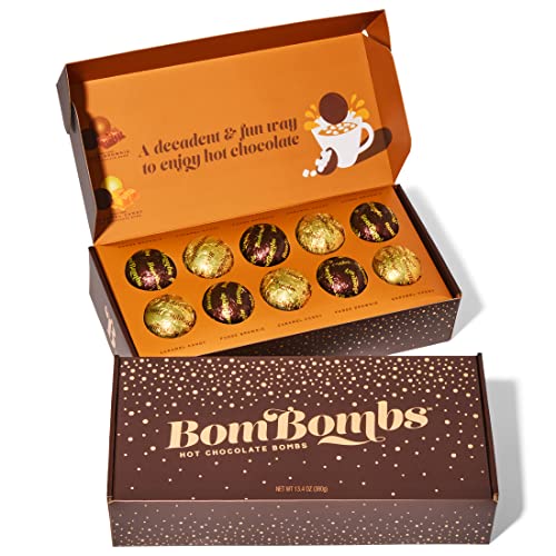 Image of BomBombs Hot Chocolate Bombs, Marshmallow Filled Cocoa Gift Set, Set of 10