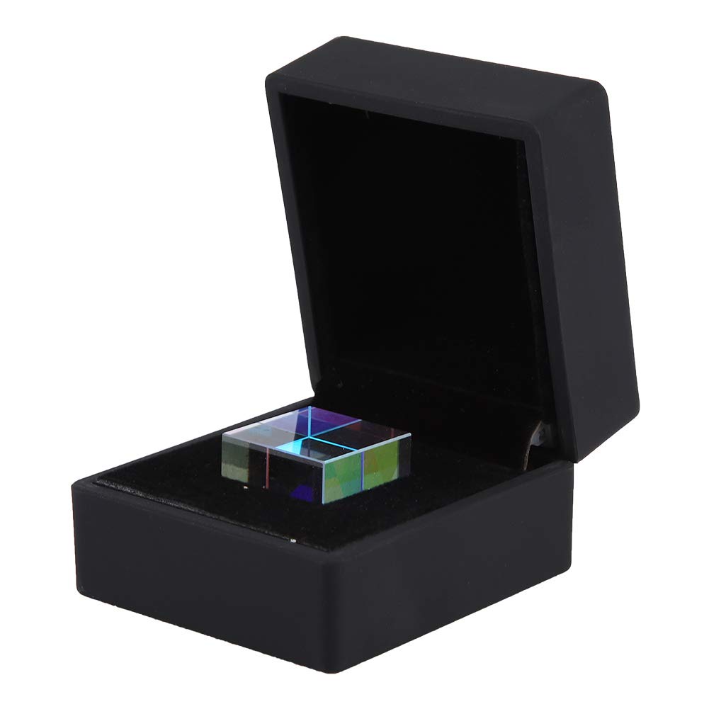 Prisme Cube - Prisme Vitrail Optique 23 x 23 x 23 mm - Prisme d'Expérience Scientifique K9 avec Boîte Cadeau Noir - Pour Expériences Scientifiques Photographie Prisme Enseignement Optique Fisi