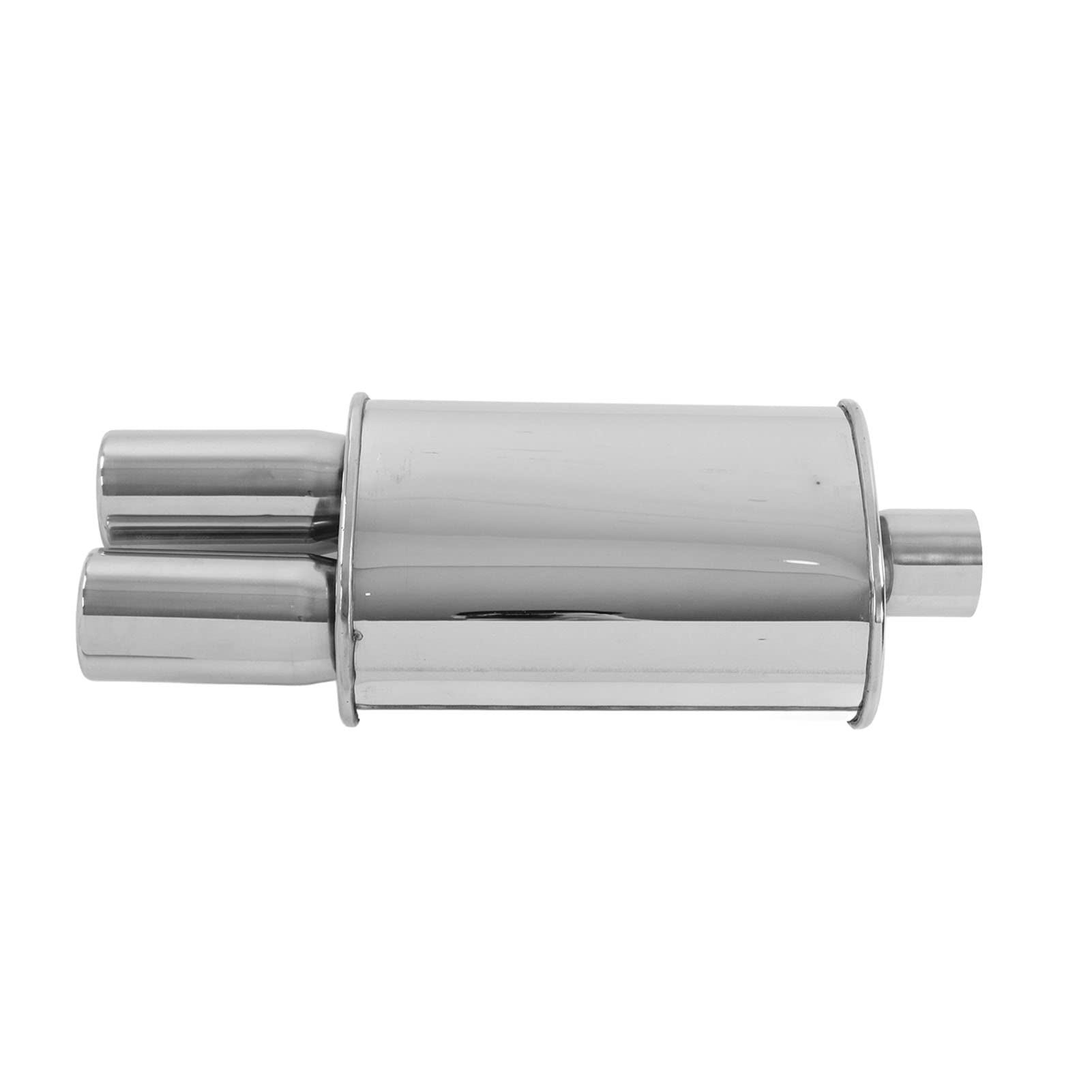Tubo De Escape Doble 63mm Entrada 2 Salidas Acero Inoxidable Universal Para Modificación De Vehículos Compatible Con Varios Modelos Silenciador De Alto Rendimiento