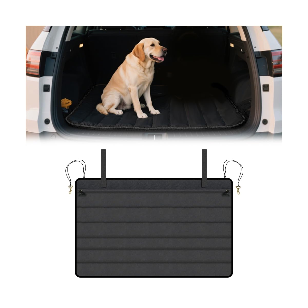 Large Bumper Guard for Cars, 38 x 25 Inch Foldable Vehicle Rear Bumper Cargo Protector Mat Prevent Scratches During Loading & Unloading, Auto Trunk Pad, Universal for SUV Van Truck